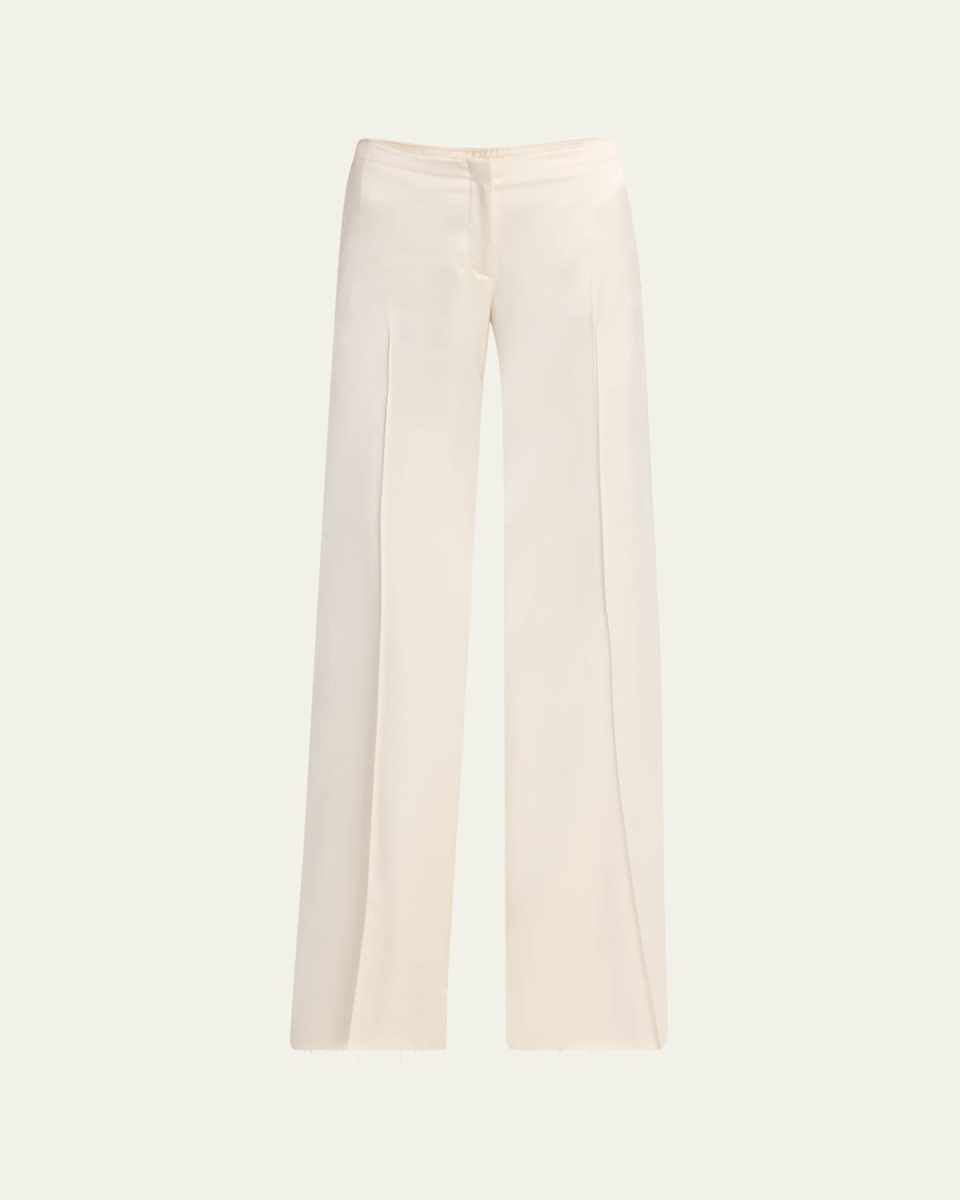 Satin Wide-Leg Trousers